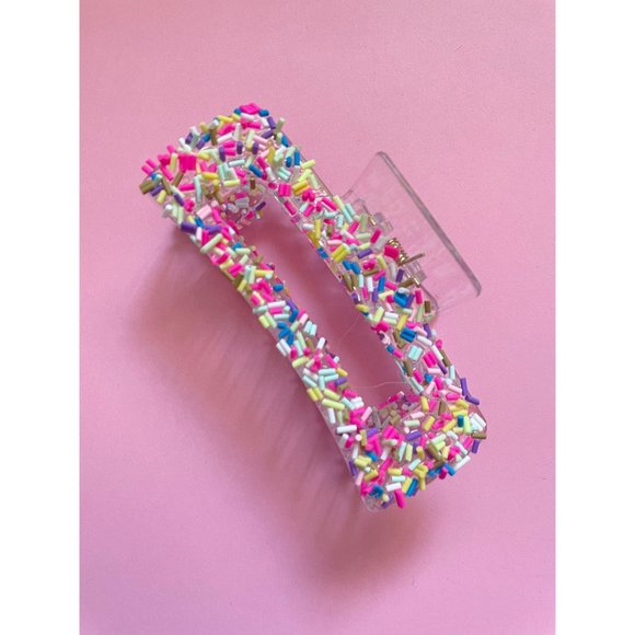 Confetti Sprinkle Hair Claw Clip Hair Accessories Birthday Gift - Picture 5 of 6
